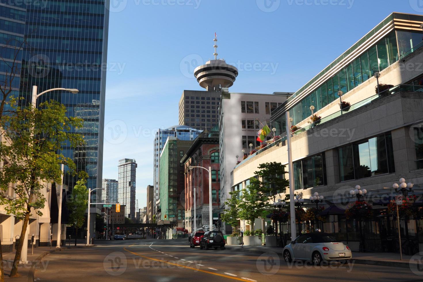 vista de la calle de la mañana de Vancouver foto