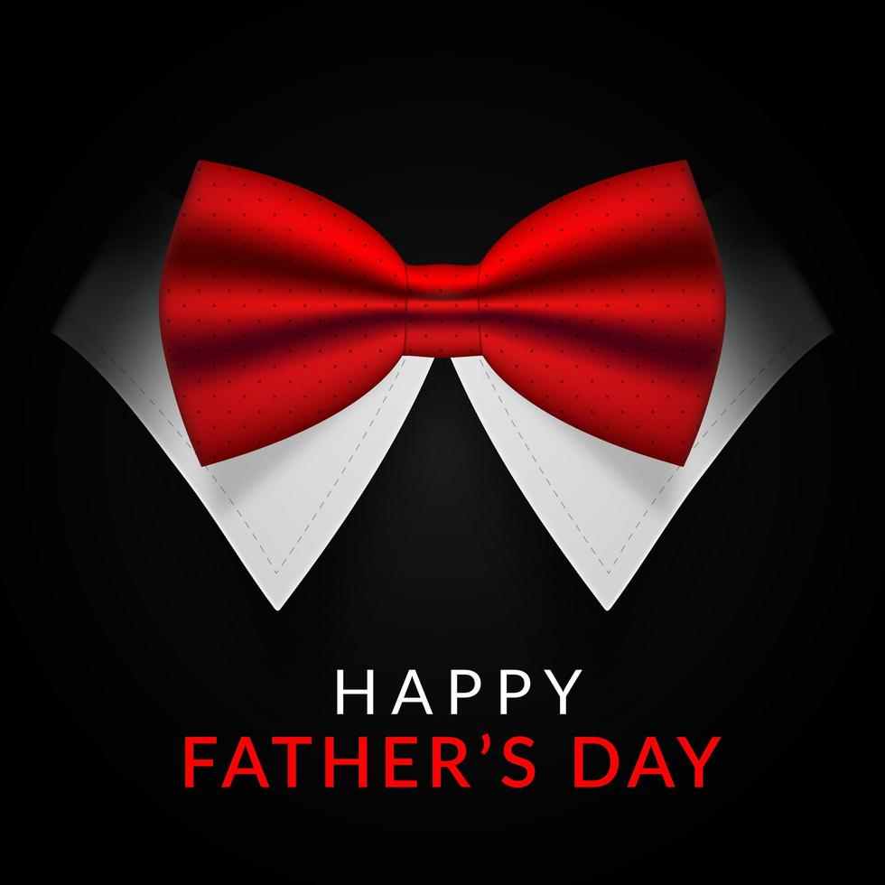 Happy Fathers Day Card with Red Bow Tie vector