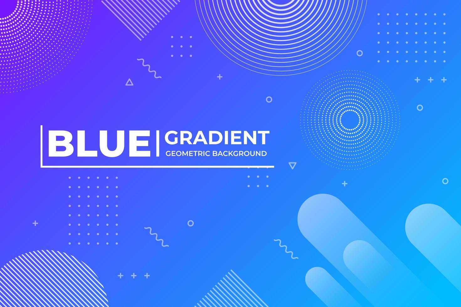 Abstract Geometric Shapes Blue Background vector