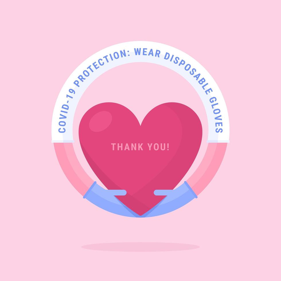 Doctors Handshake In Medical Gloves Badge vector