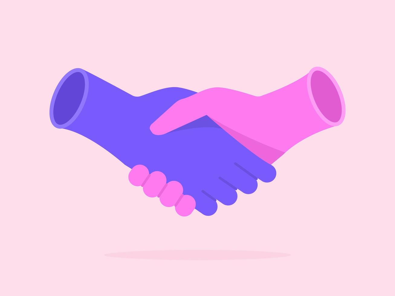 Handshake In Protective Gloves vector