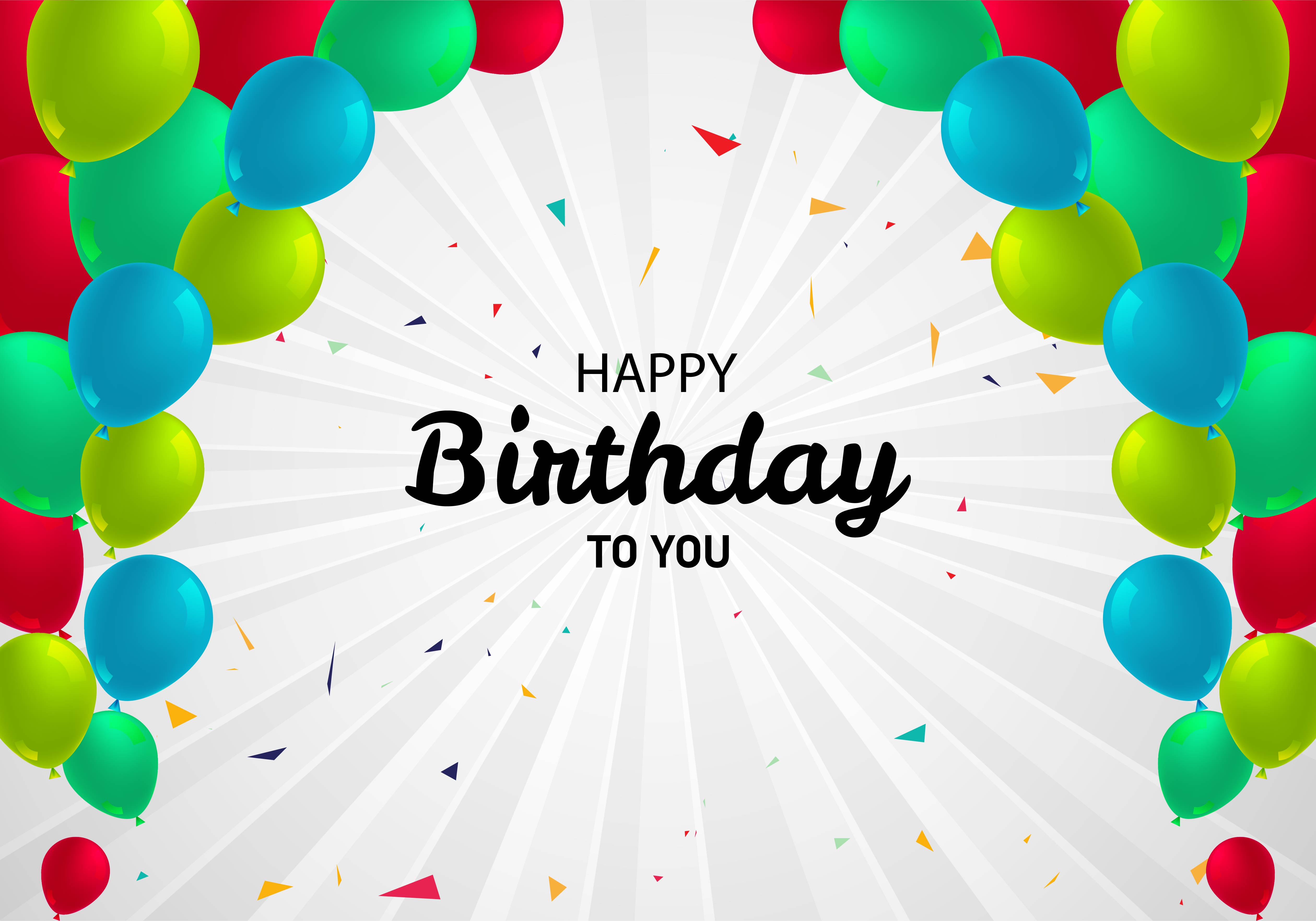 Decorative Multicolored Balloons Arch Birthday Background 1047172