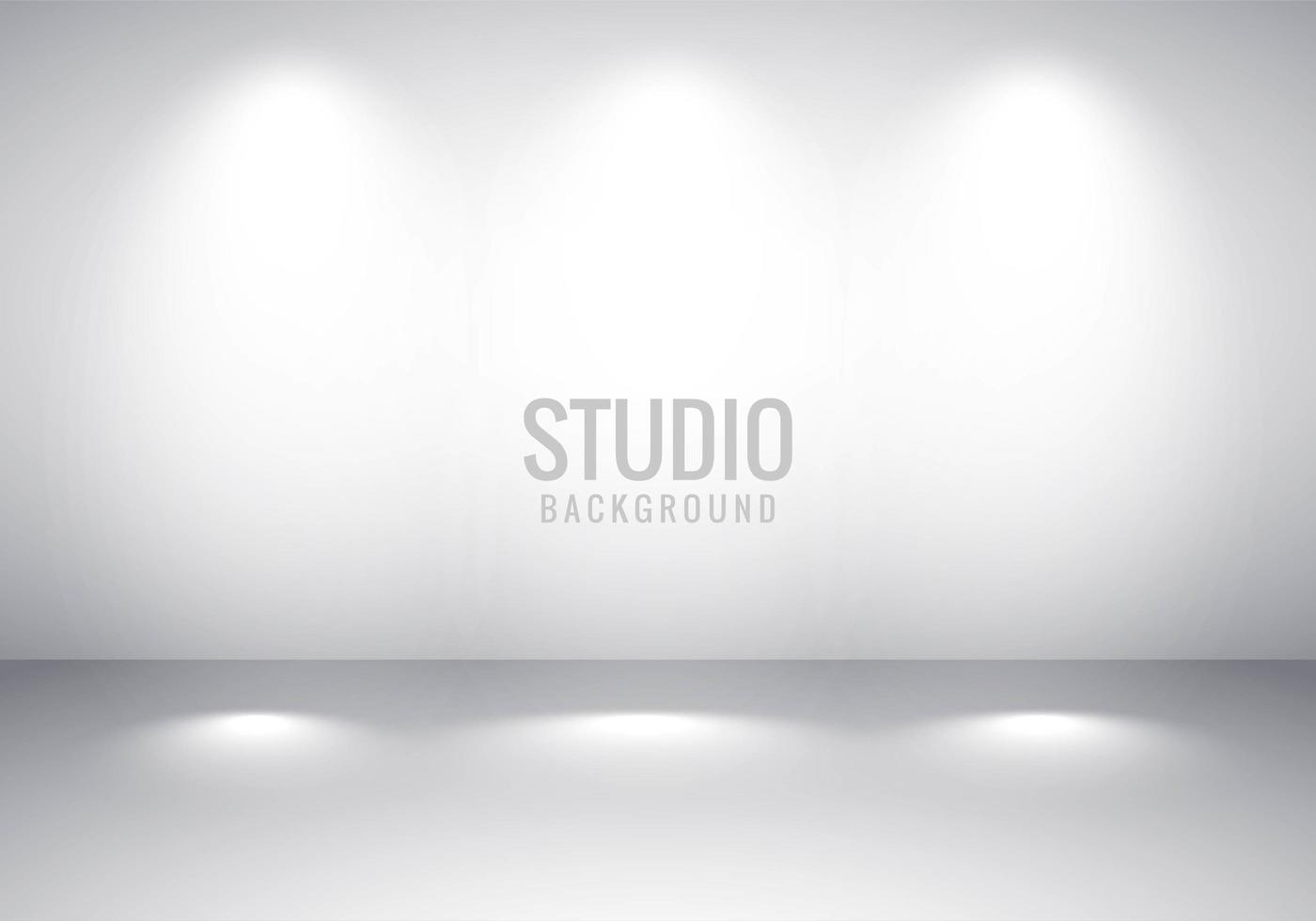 Gray Empty Room  with Spotlights Background  vector