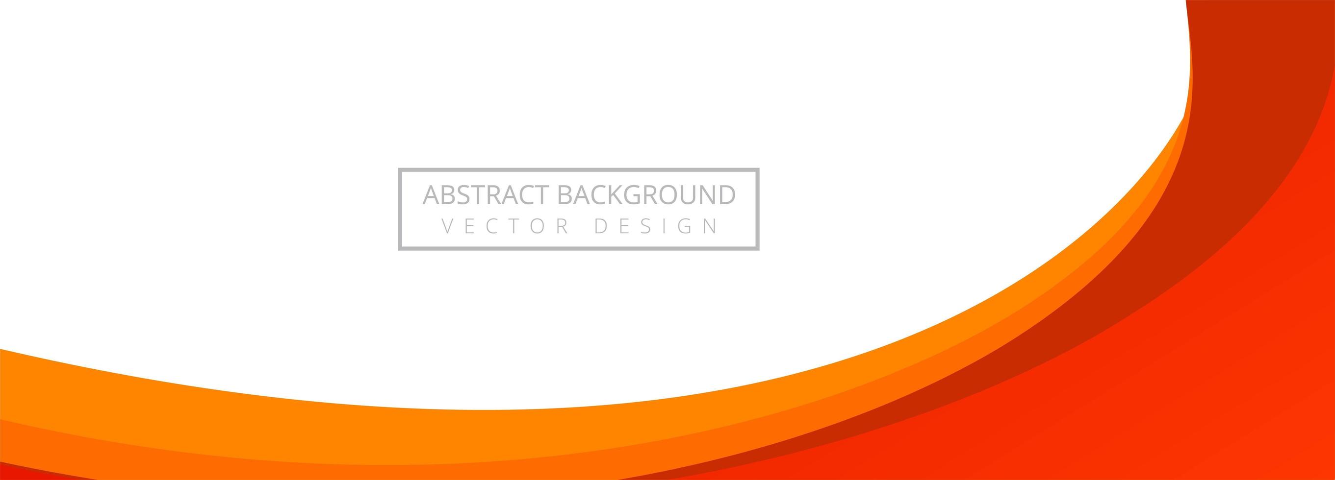 Modern Red and Orange Flowing Wave Banner vector