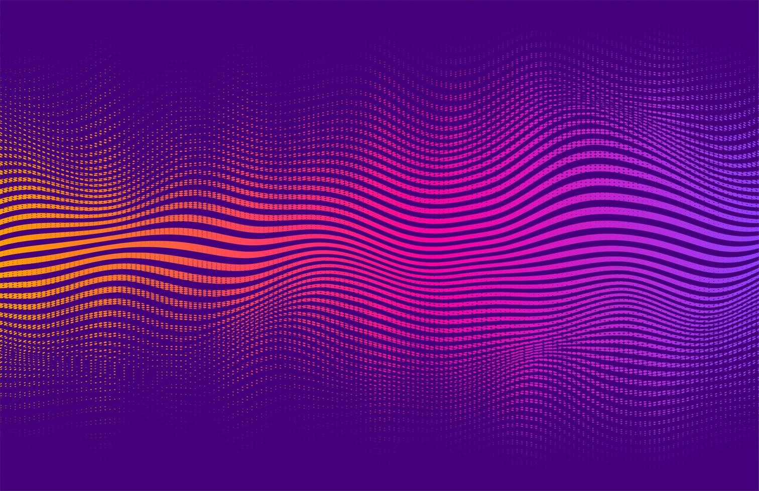 Wavy halftone style vibrant gradient design vector