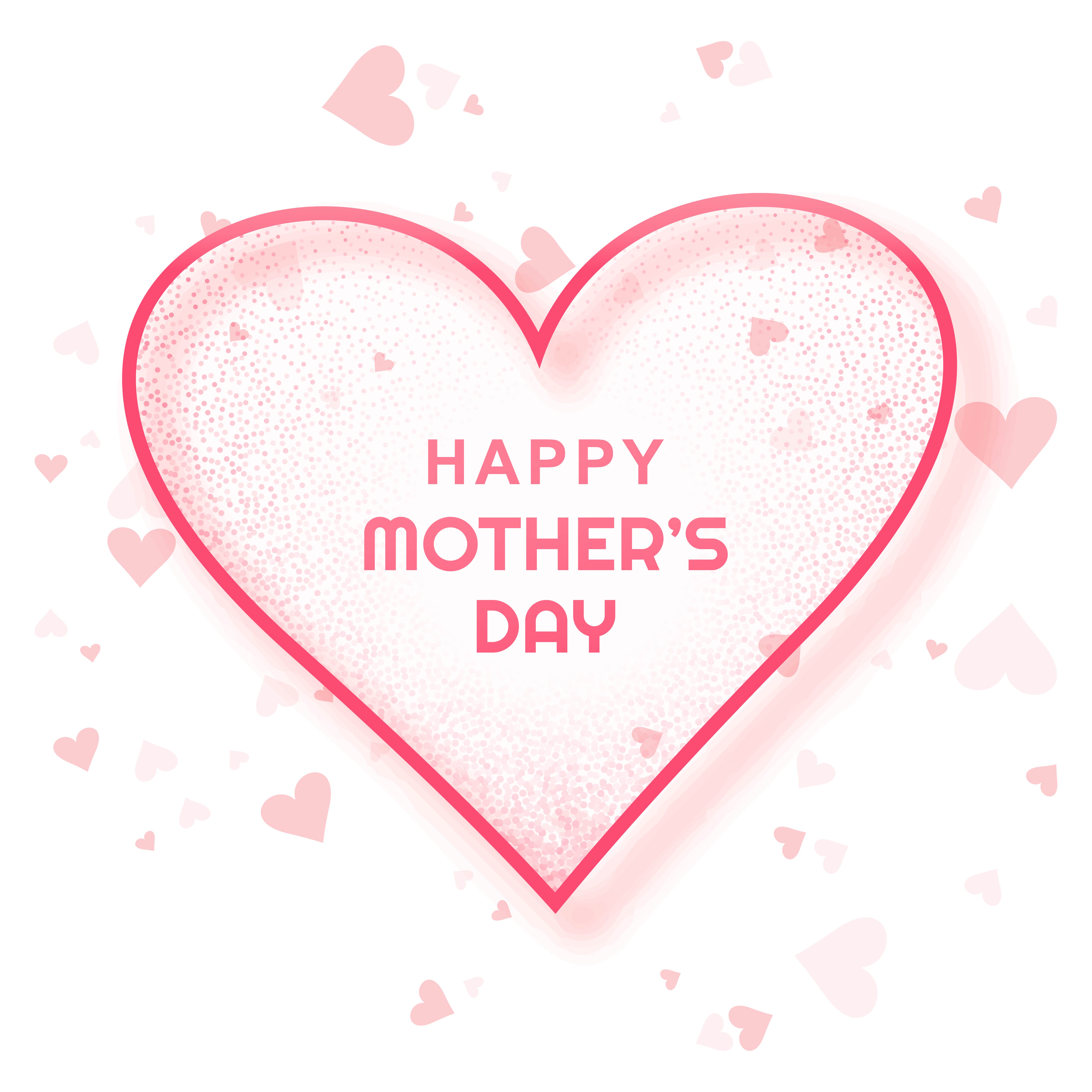 Happy Mother S Day Card Simple Heart Background Vector Art At Vecteezy