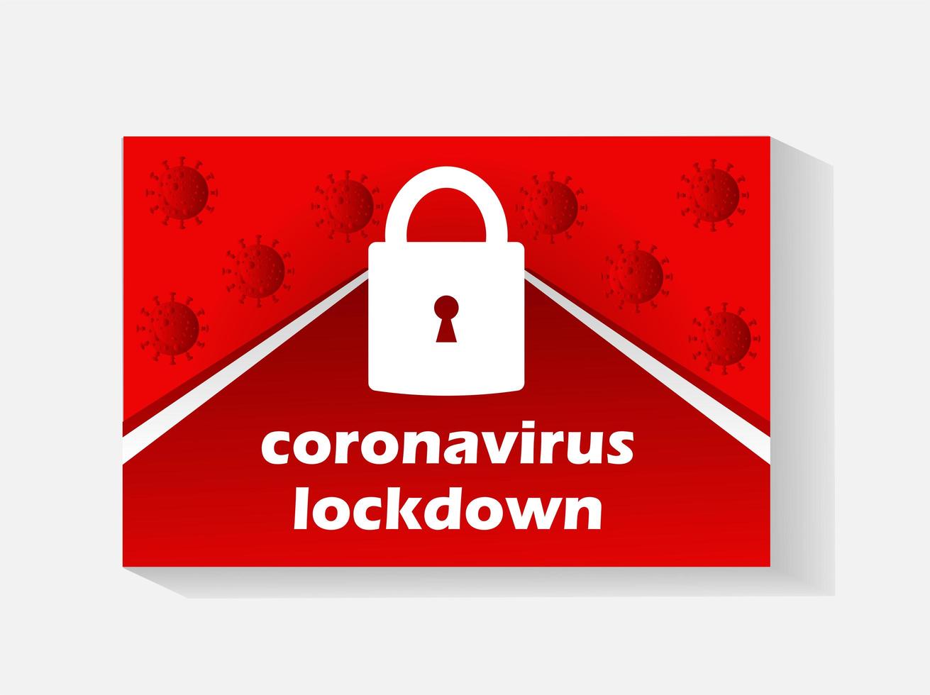 Coronavirus global lockdown symbol vector