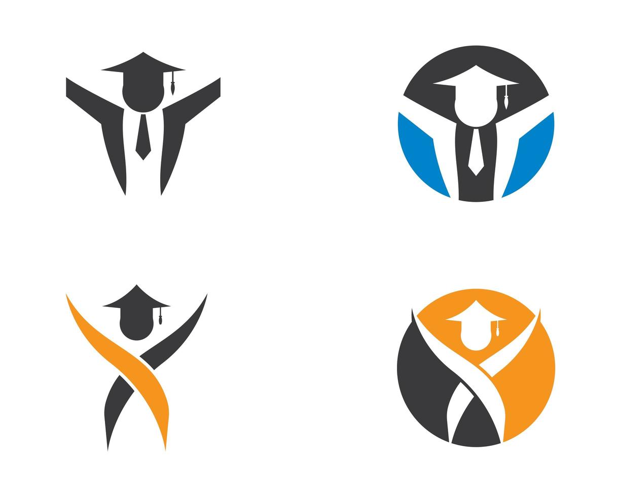 conjunto de logotipo de educación vector