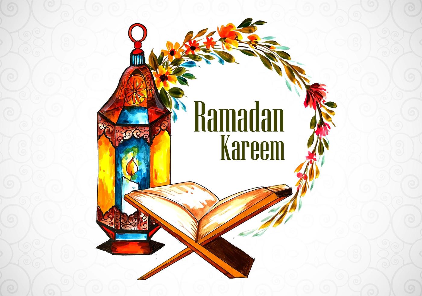 ramadan greeting vector