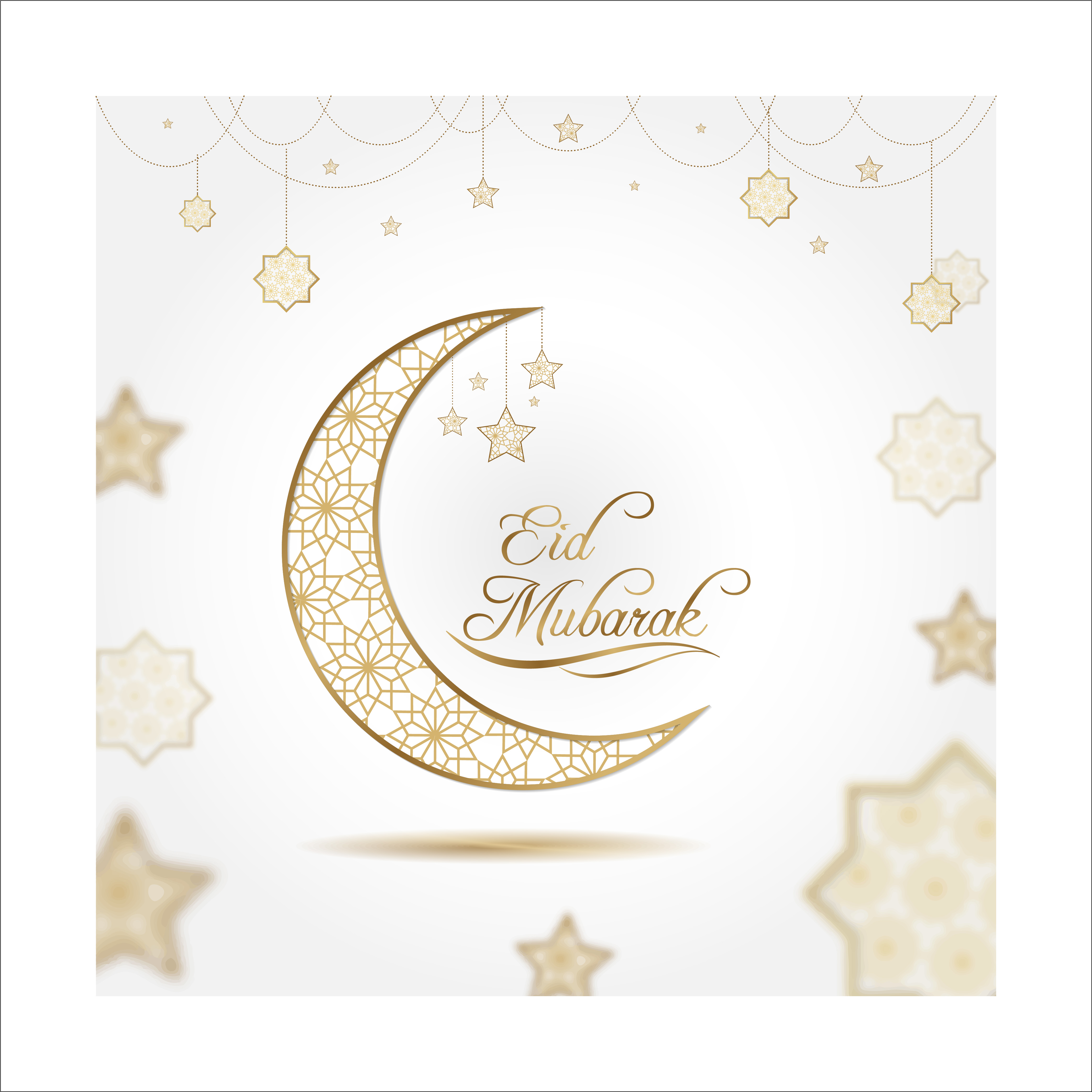 ramadan mubarak gold