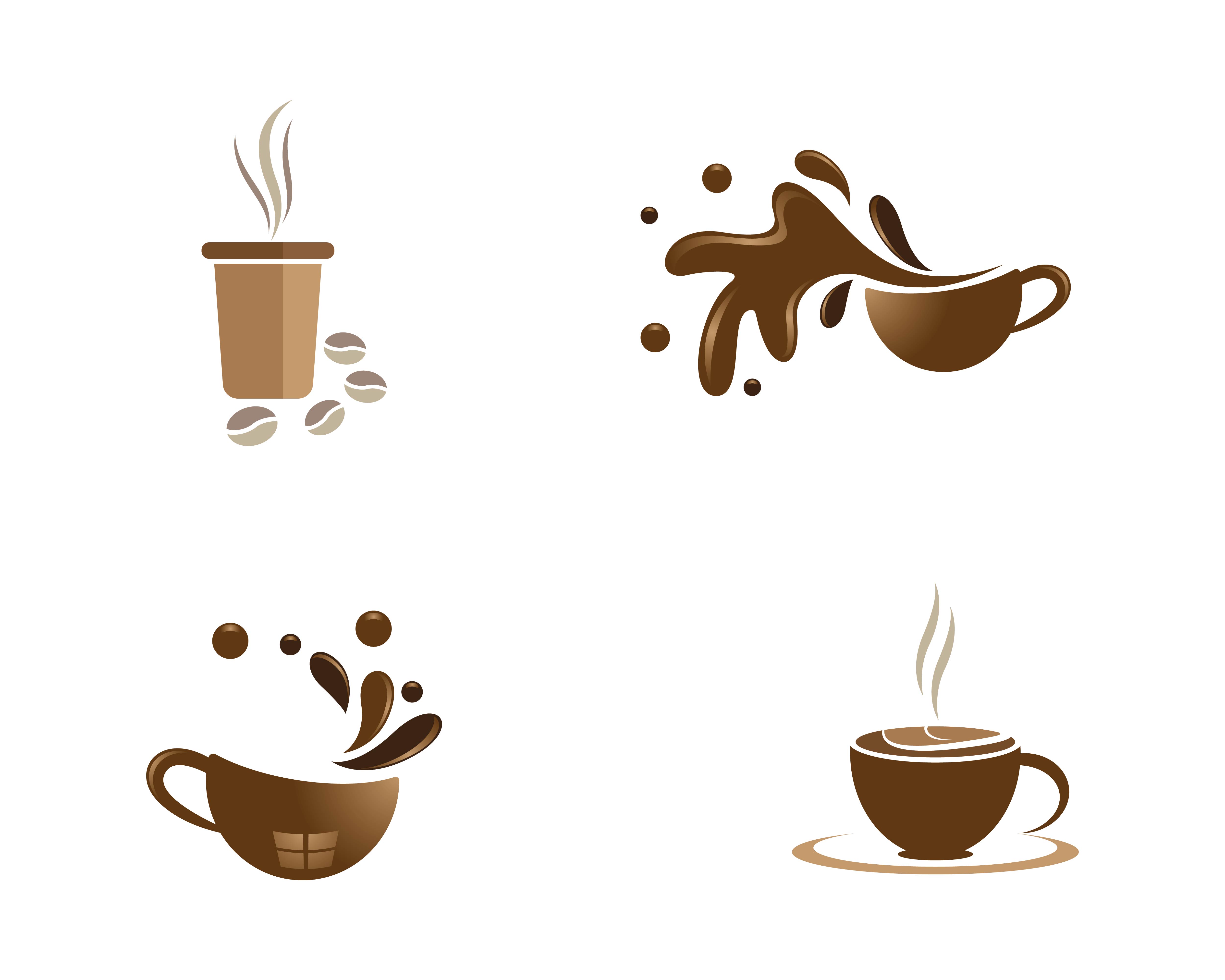 Download Coffee Mug Logo Set - Download Free Vectors, Clipart Graphics & Vector Art