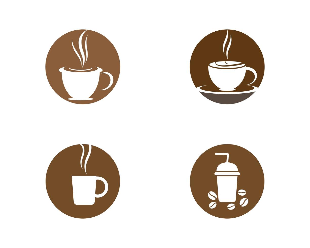 Coffe Cup Logo Set  vector