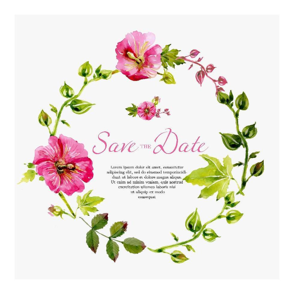 Vivid Floral Marsala Wreath vector