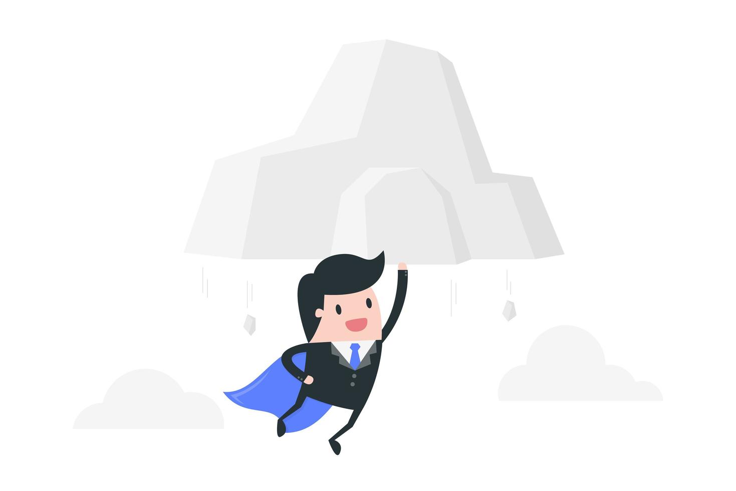 Powerful businessman concept of courage vector