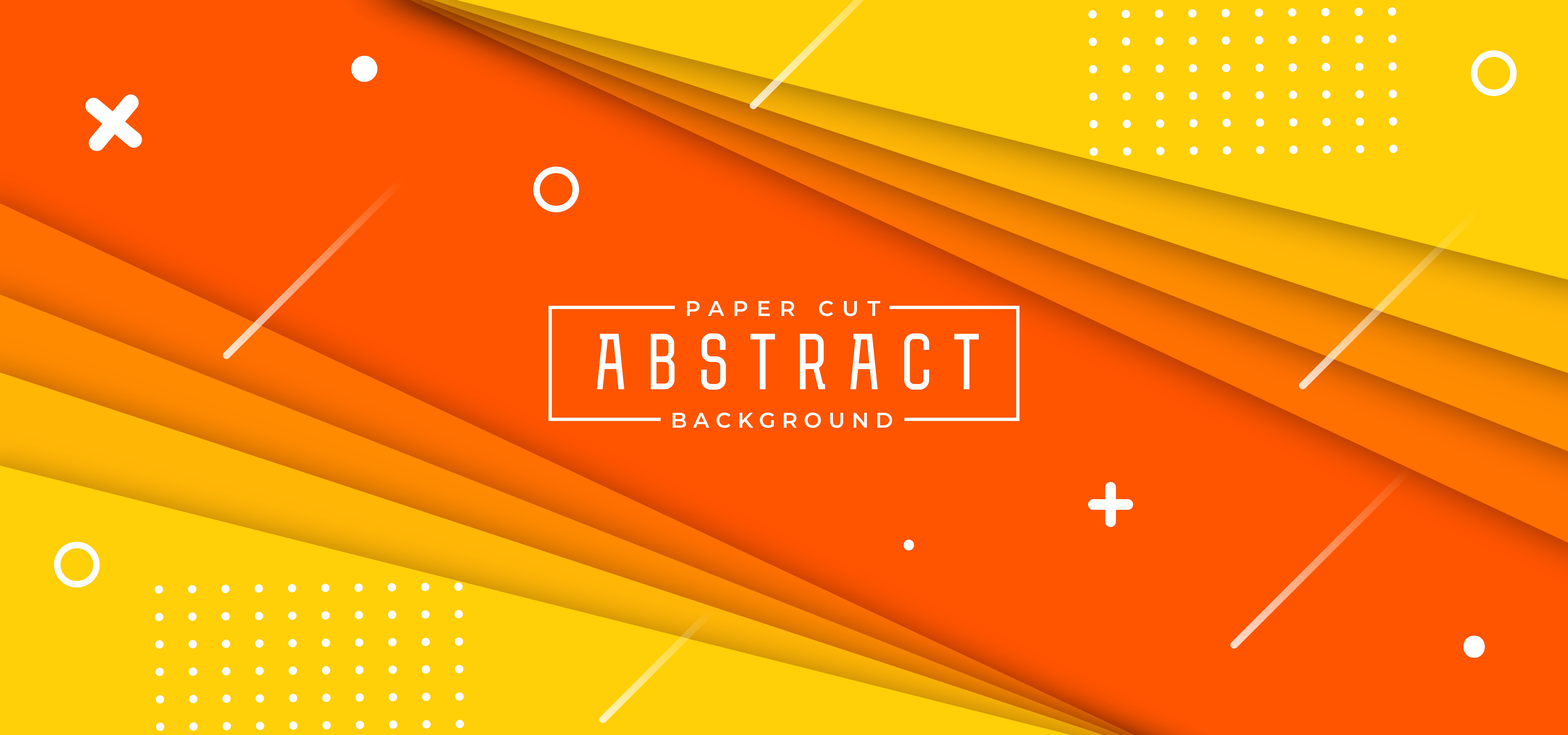 Download Orange and Yellow Layered Angles Horizontal Banner ...