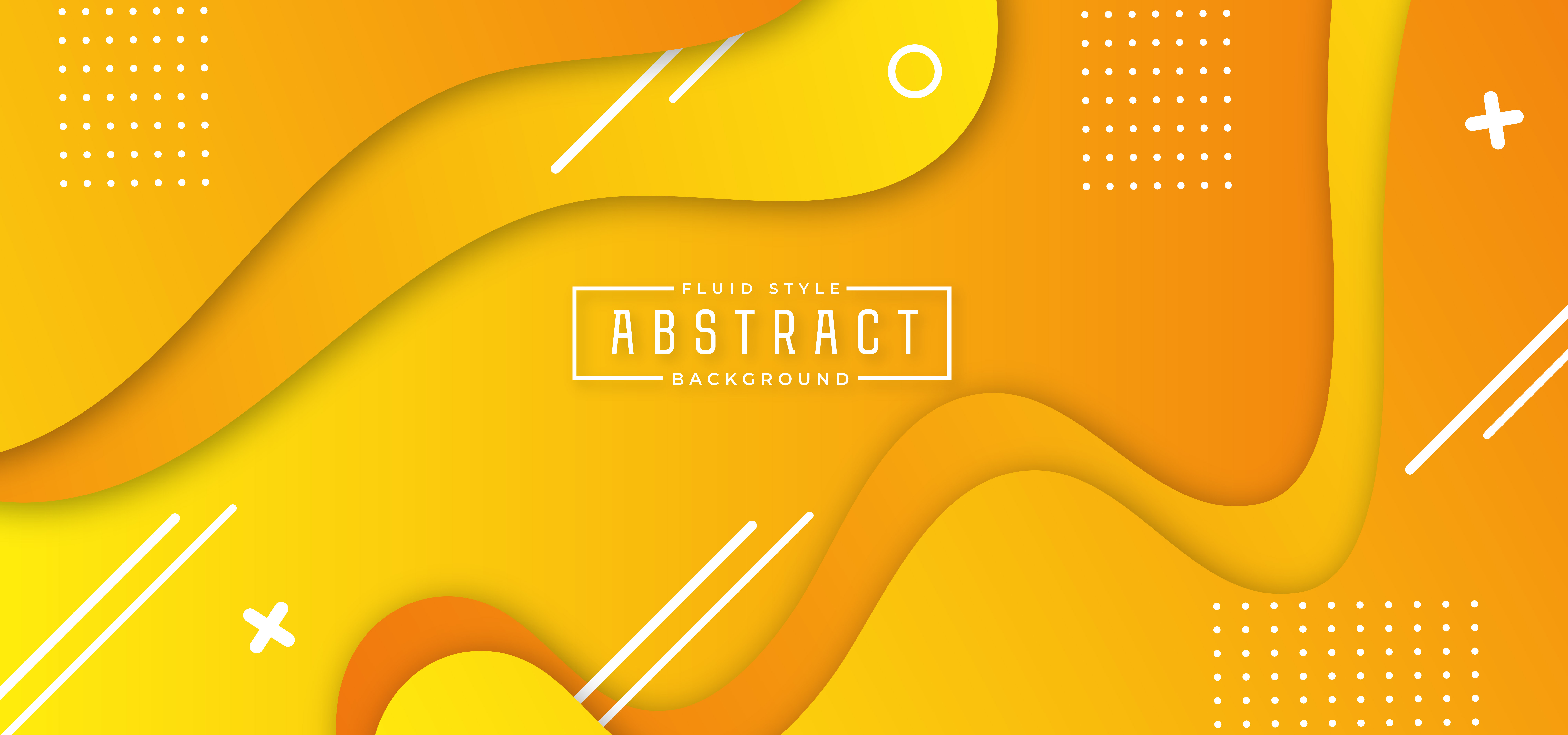 Download Yellow Layered Flowing Shape Horizontal Banner - Download ...