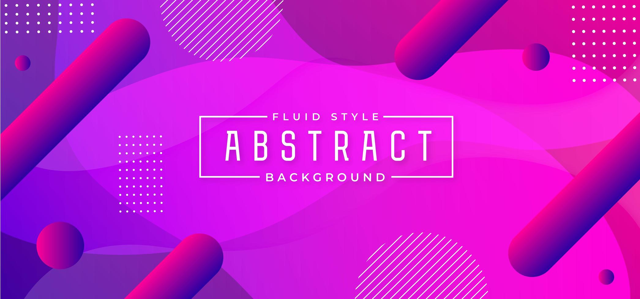 Pink Flowing Geometric Shape Horizontal Banner vector