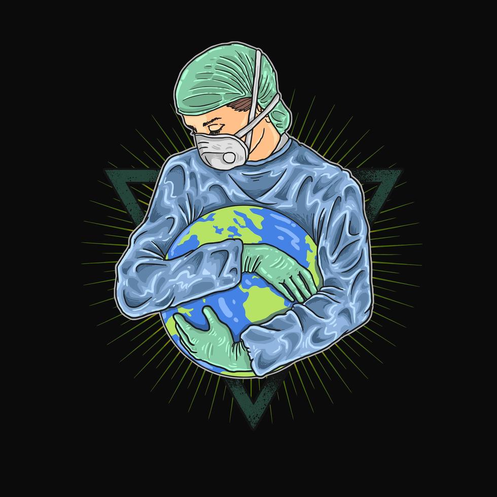 Save Our World Pandemic Design  vector