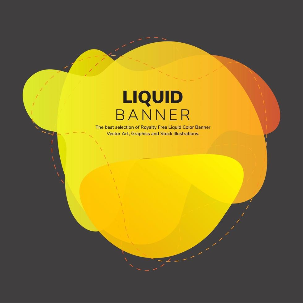 Yellow Fluid Spot Background vector