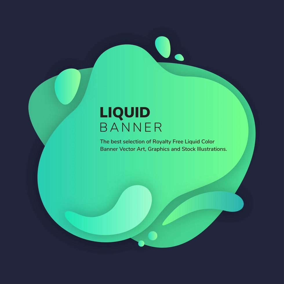 Green Fluid Splotch Background vector