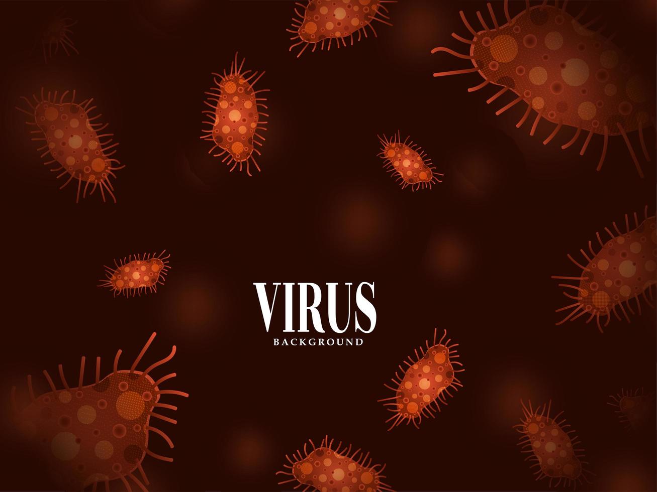 Fondo de gripe de infección de virus moderno vector