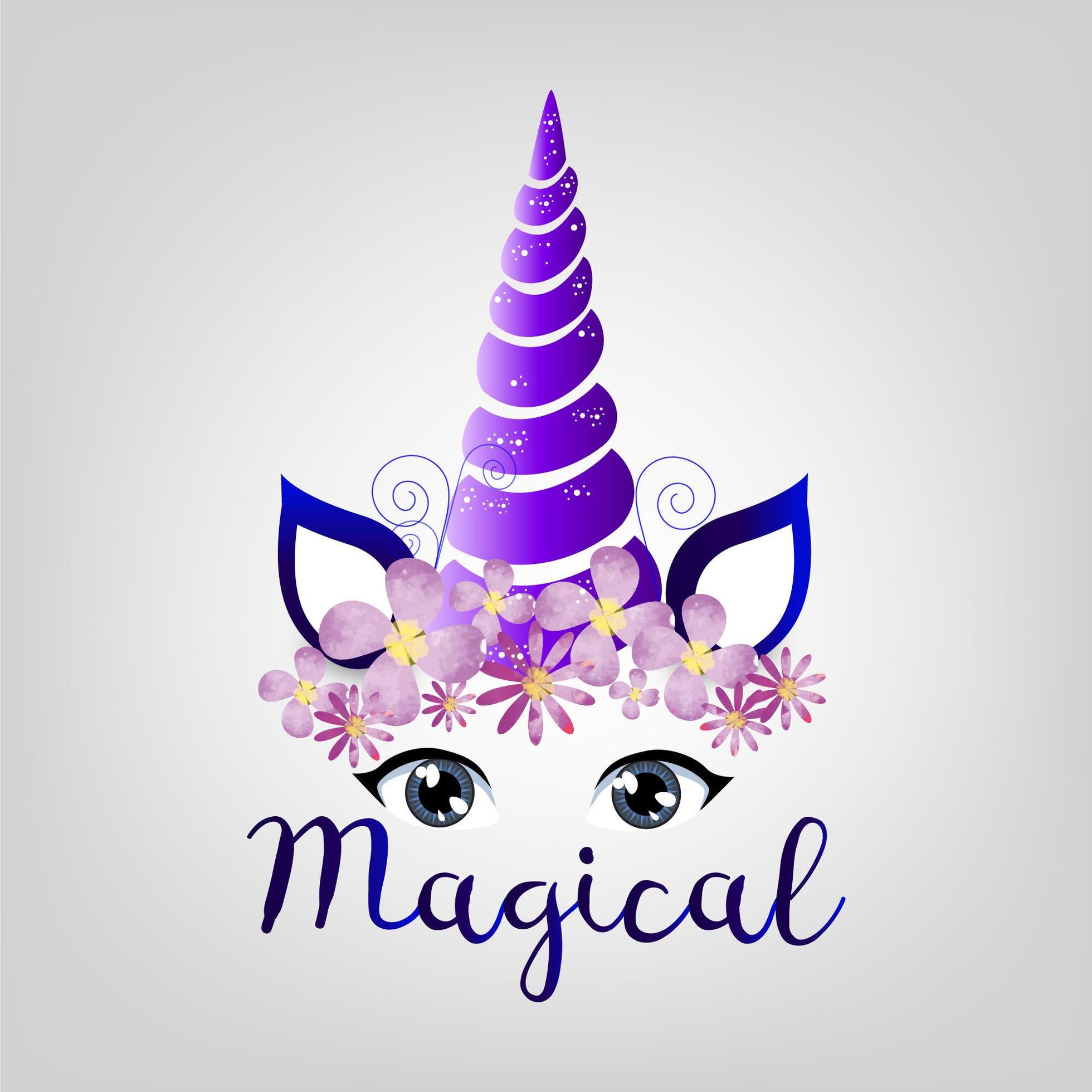 Purple Magical Unicorn 1060052 Vector Art at Vecteezy