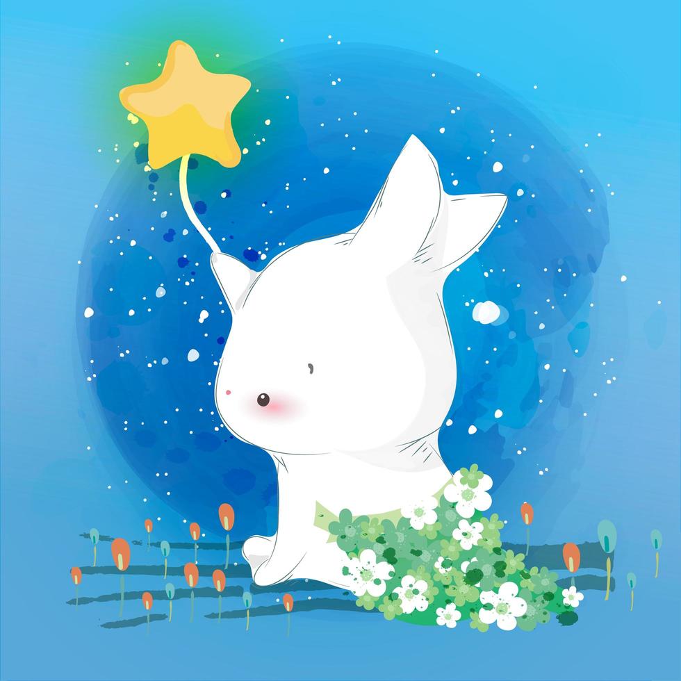 Bunny In The Sky vector