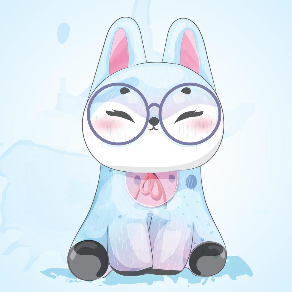 Rabbit with Glasses  vector