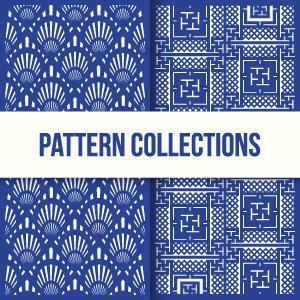 Seamless Pattern Two Door Design Collection vector