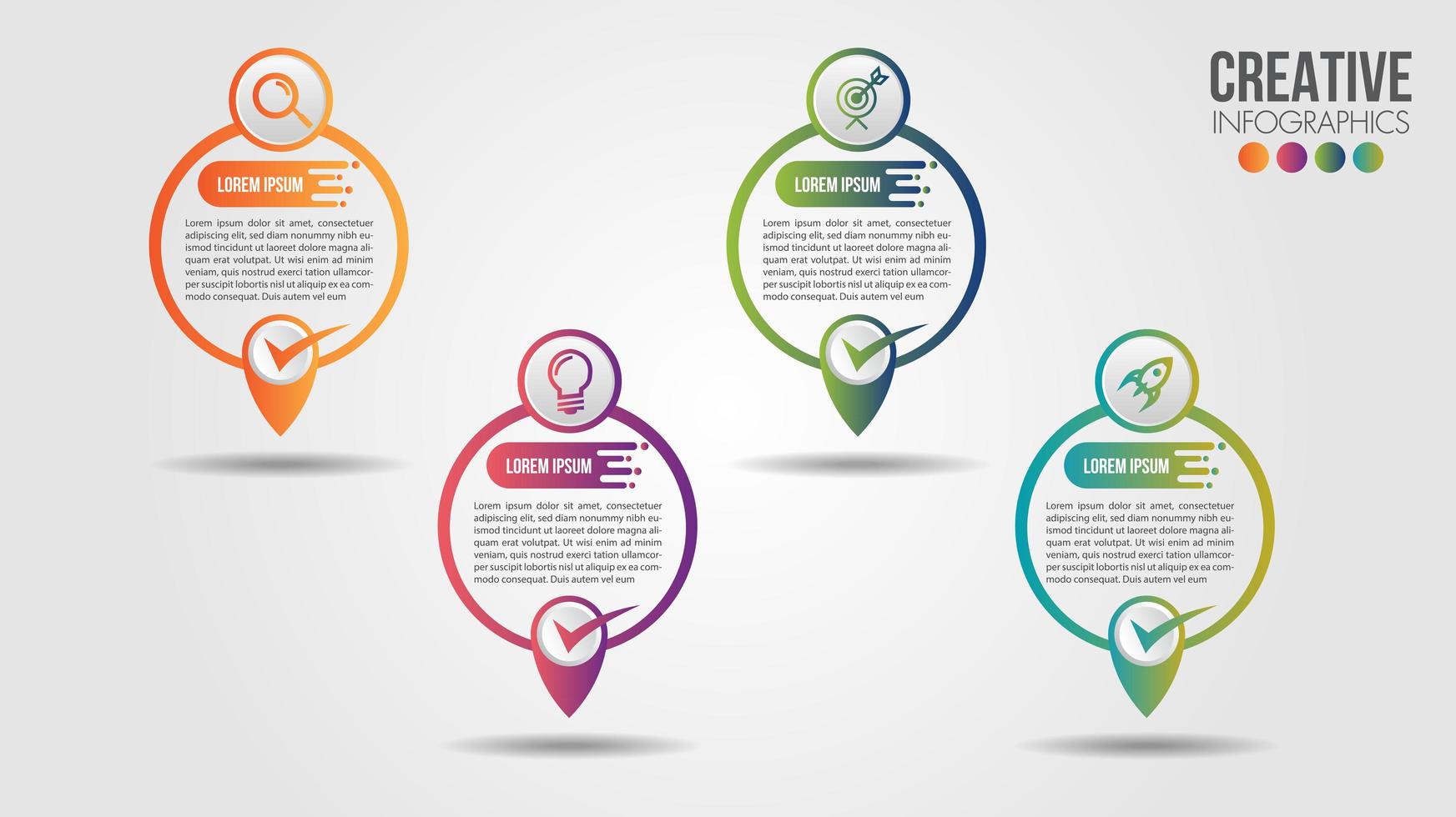 Business Infographic  map pinpoint timeline design vector