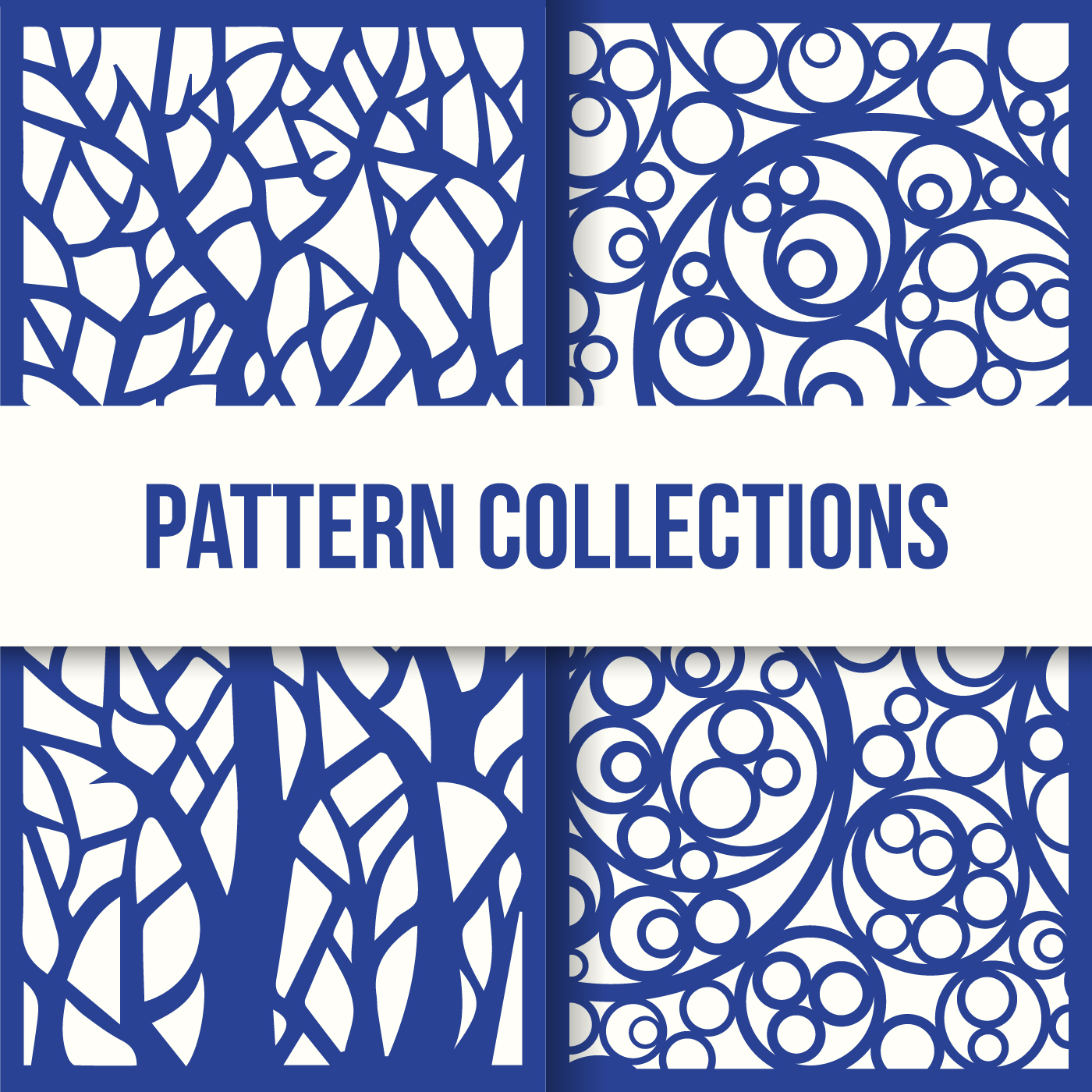 Seamless Pattern Tree Branches and Circle Collection 1060180 Vector Art