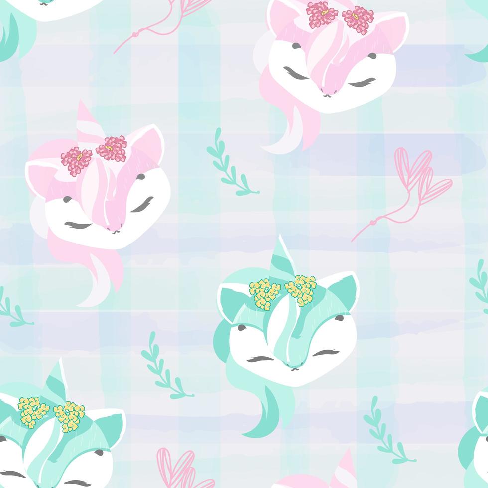 Unicorn Animal Pattern vector