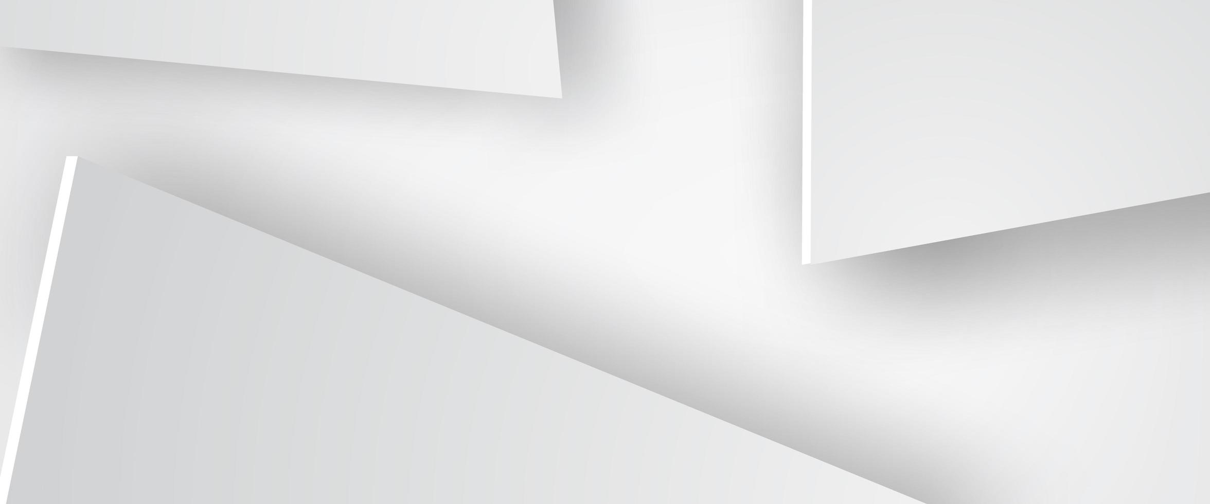 Paper art of triangle white background vector