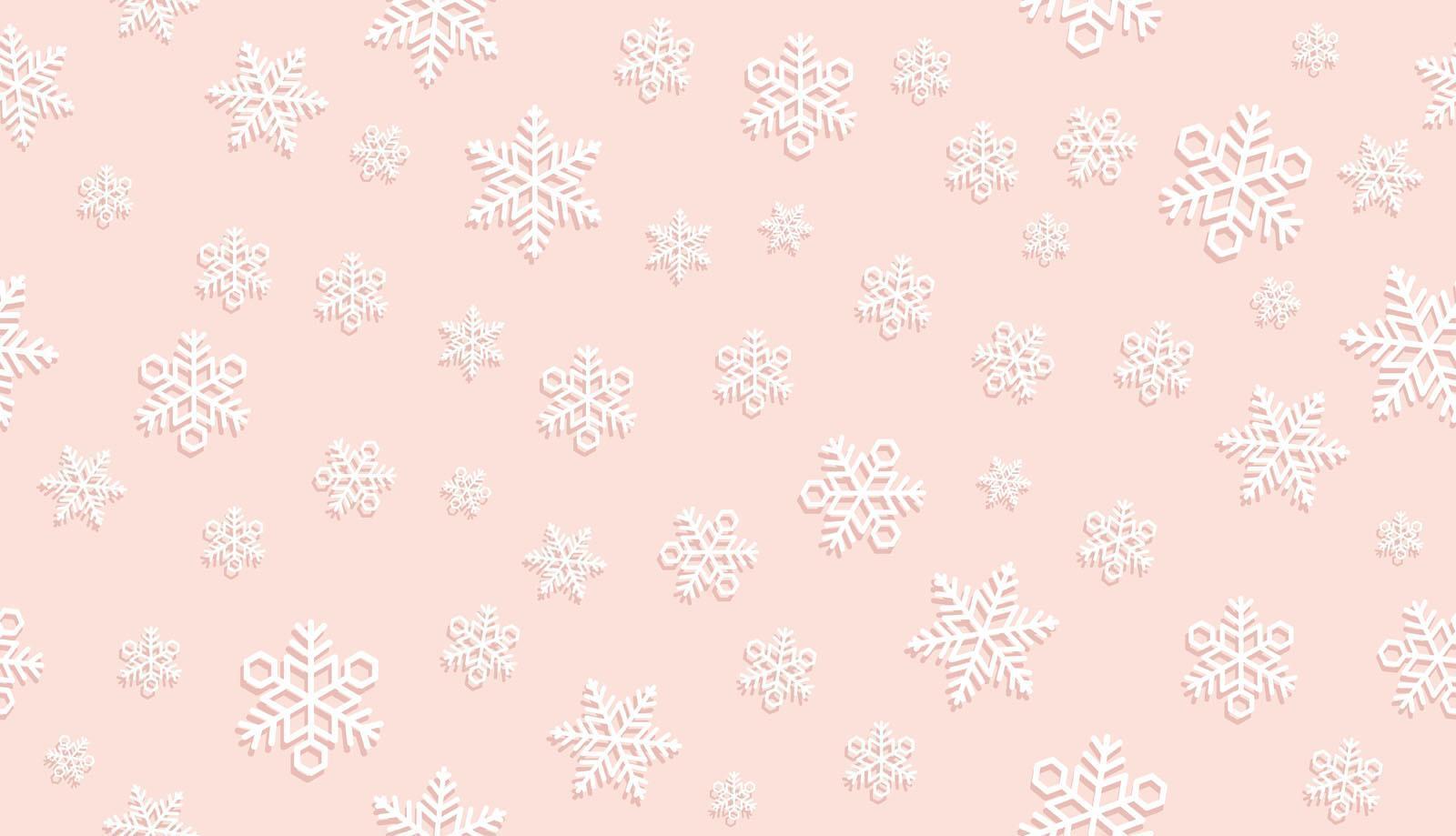 Seamless Pink Snow Background. vector