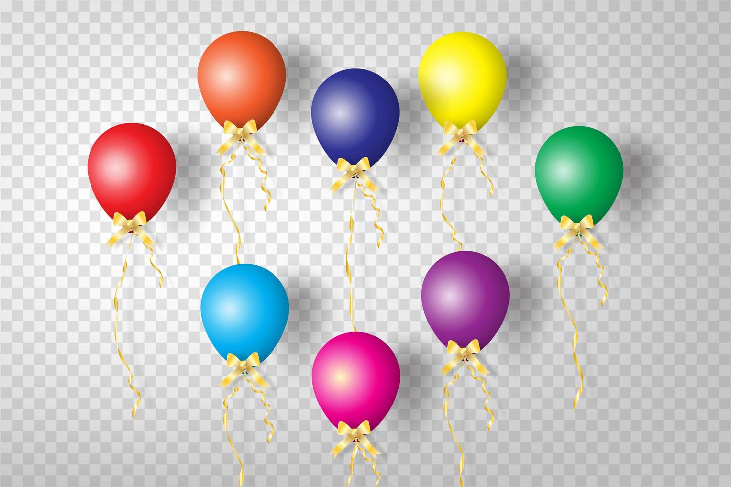 Realistic Colorful Balloons Set  vector