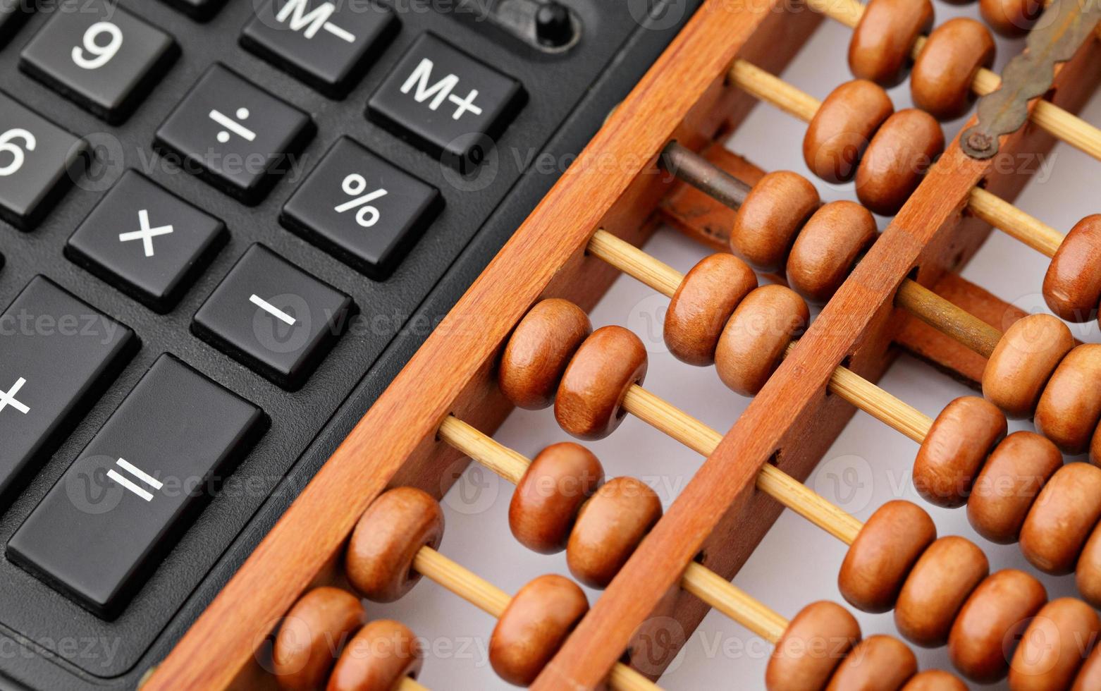 Calculator and abacus photo