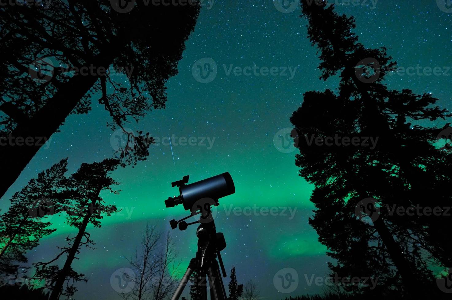 Telescope and sky photo