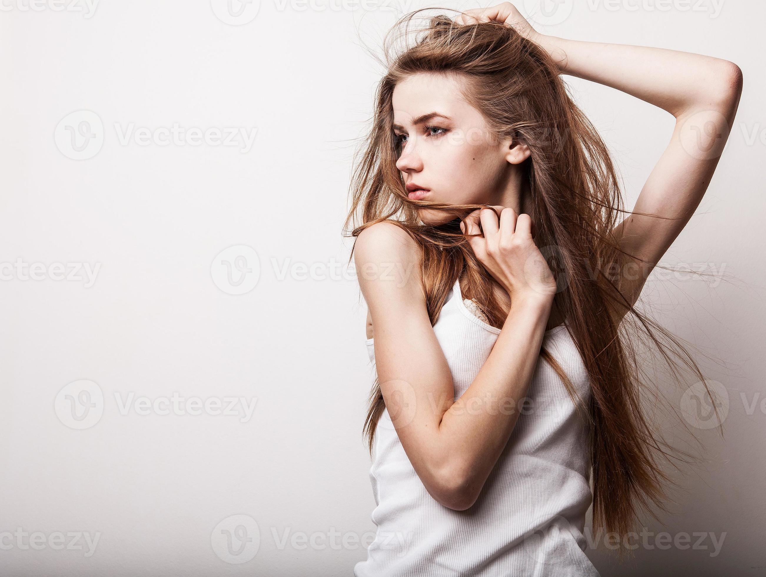 Young Sensual Girl Pose In 1064471 Stock Photo At Vecteezy, 54% OFF