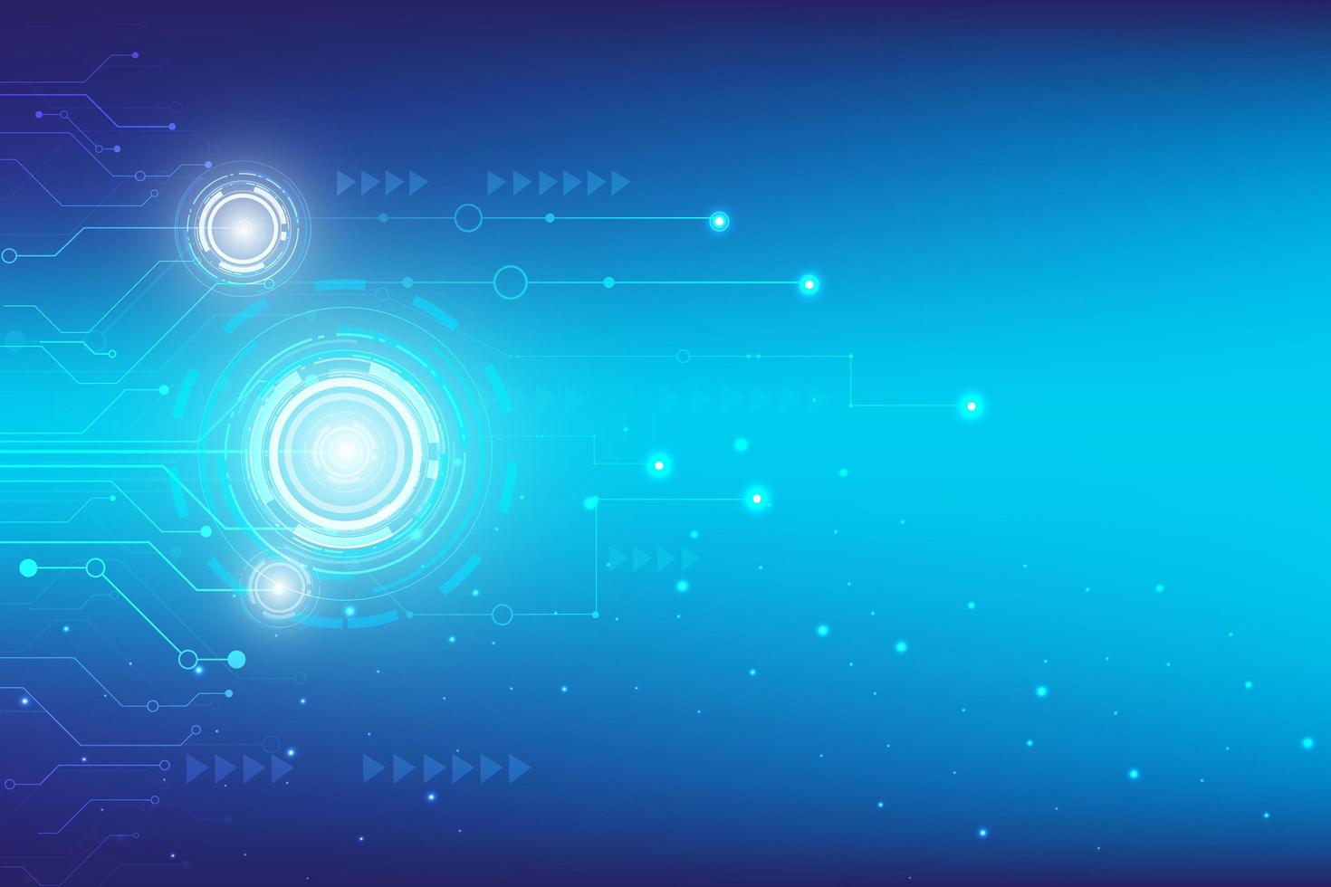 Blue Digital Hi Tech Background with HUD  Design vector