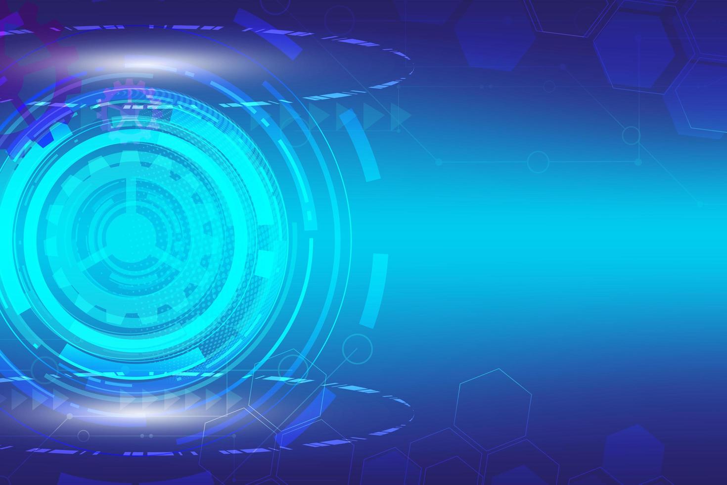 Abstract Digital Technology Blue Abstract HUD Background  vector