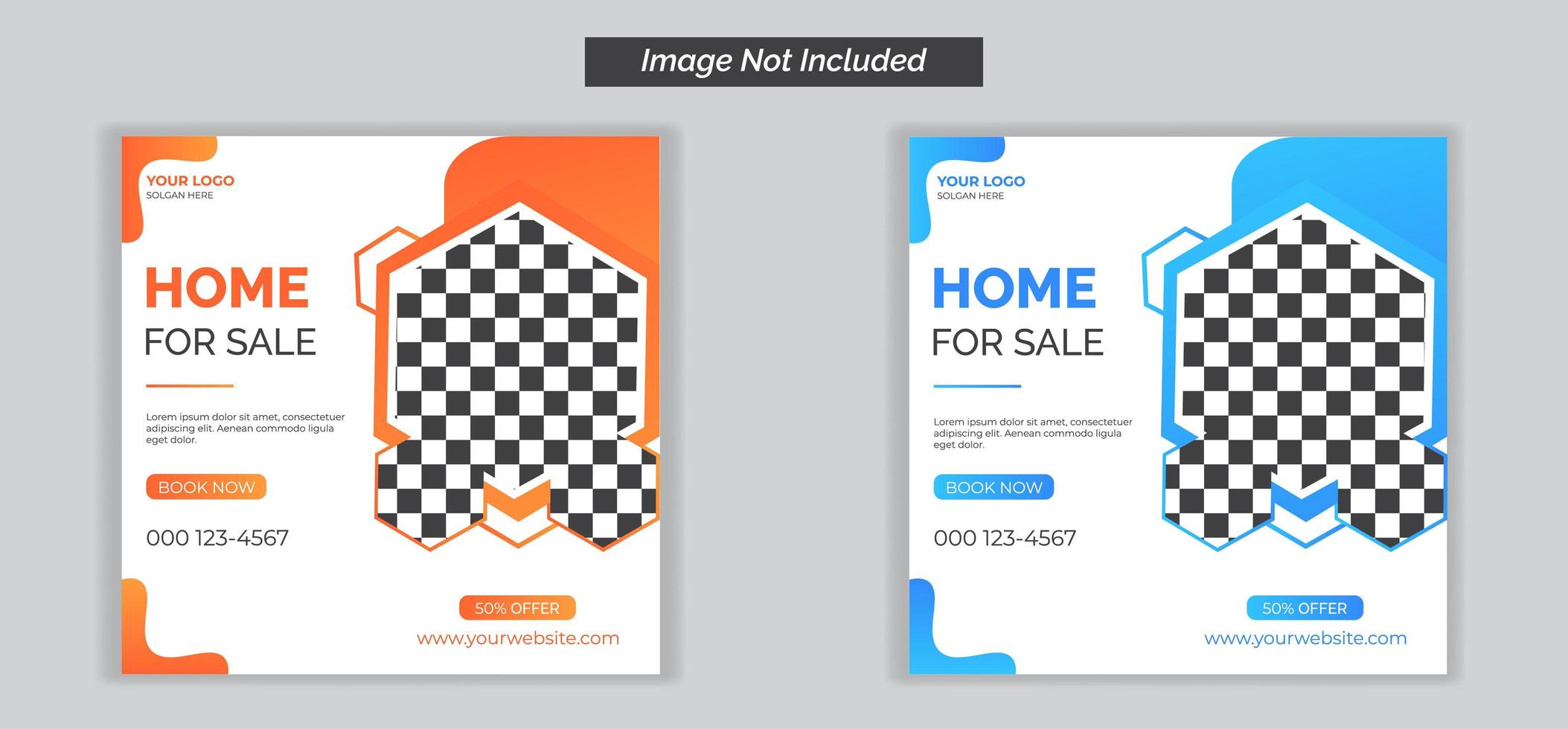 Modern Promotion Square Template  vector