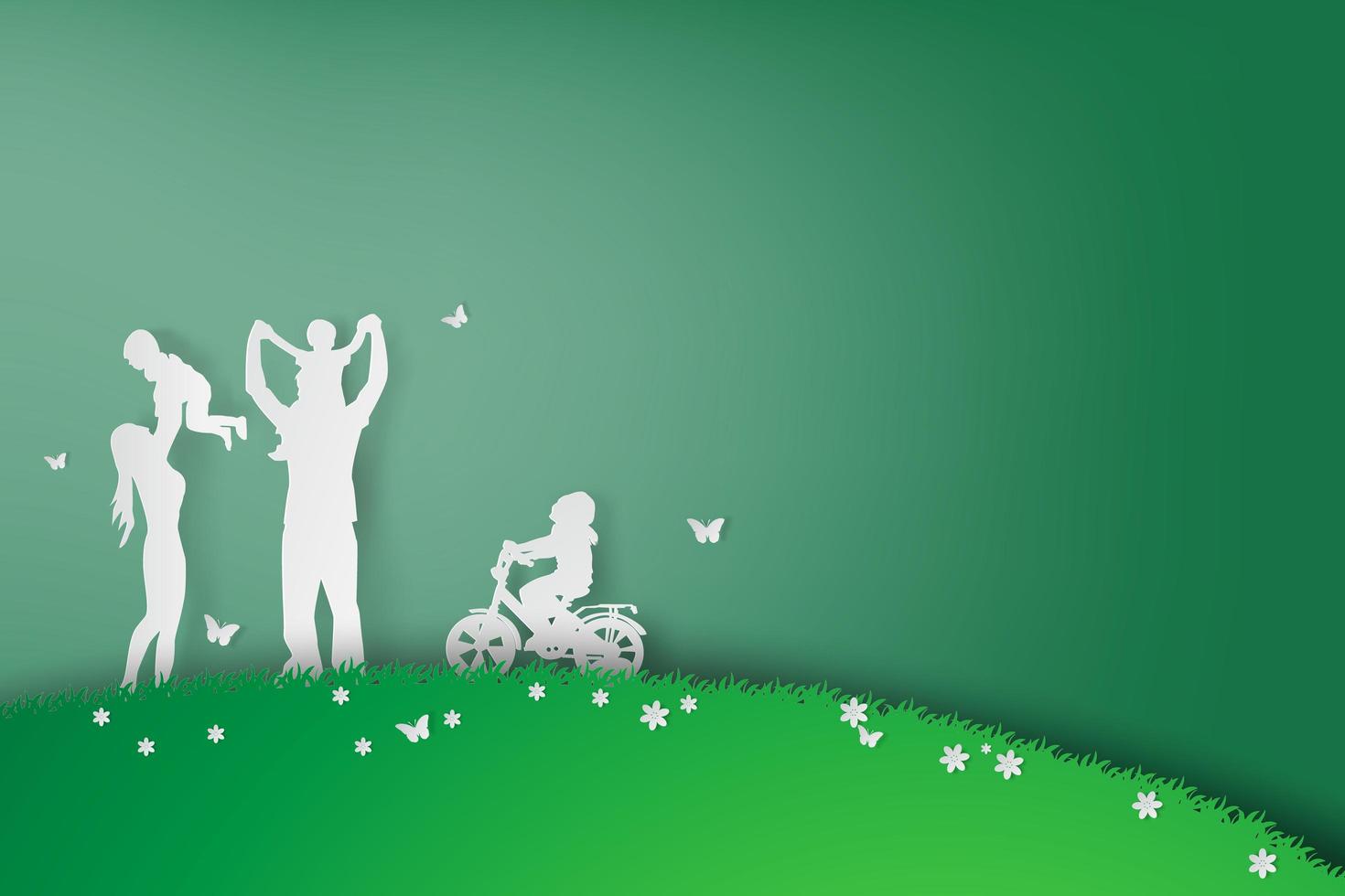 Happy family having fun  vector