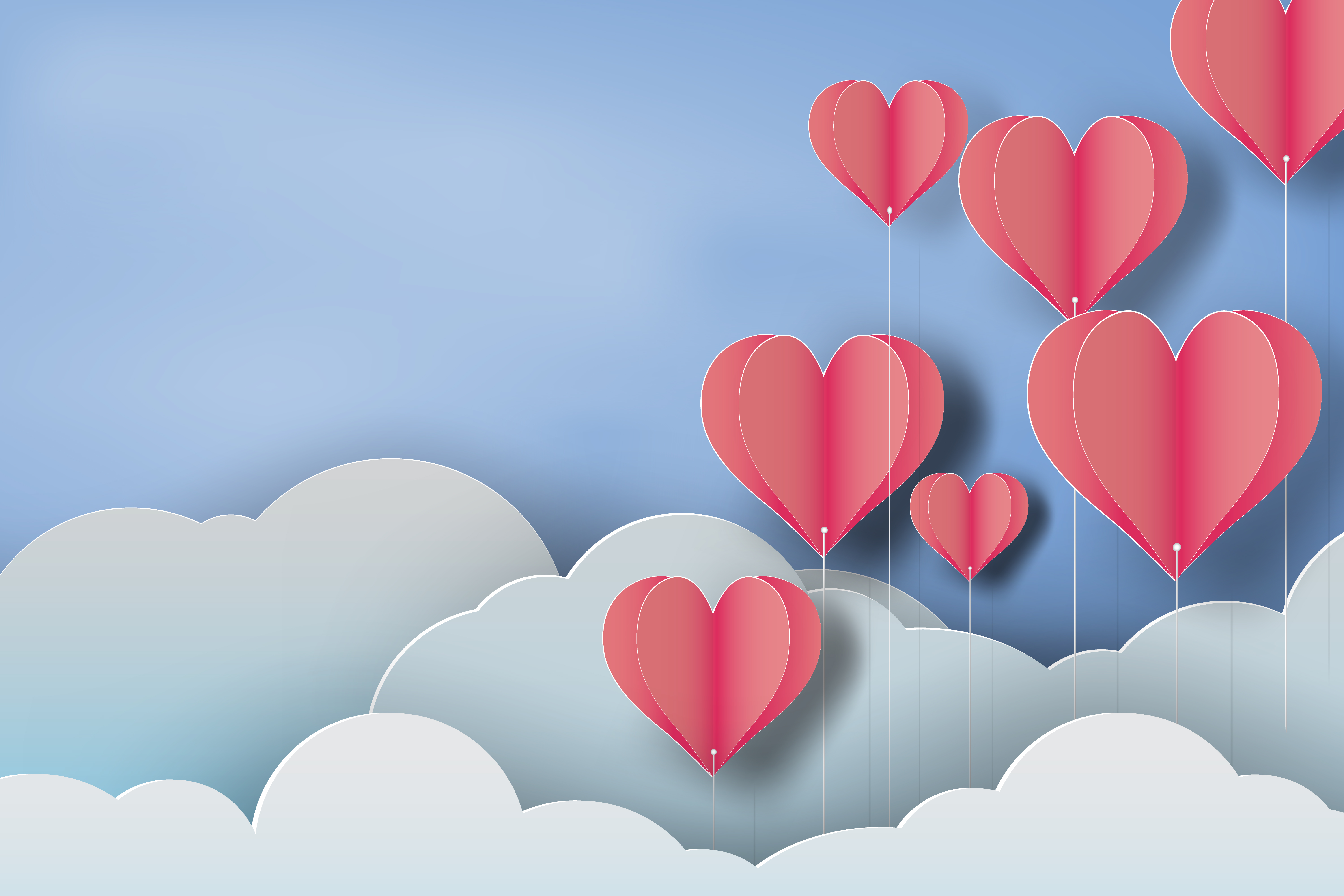 Red Heart Balloon Sky Paper Art Design Vector Art At Vecteezy Red Heart Balloon Sky Paper Art Design Vector Art At Vecteezy
