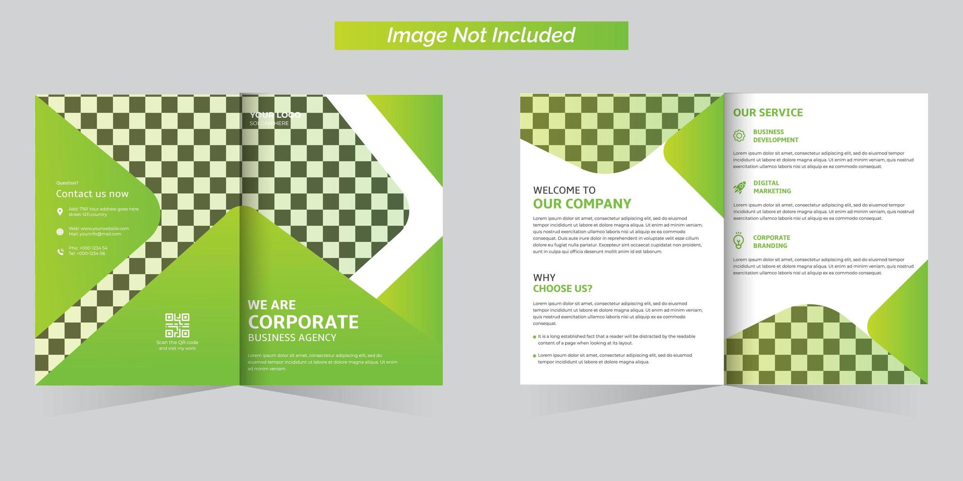 Corporate business leaflet template set vector