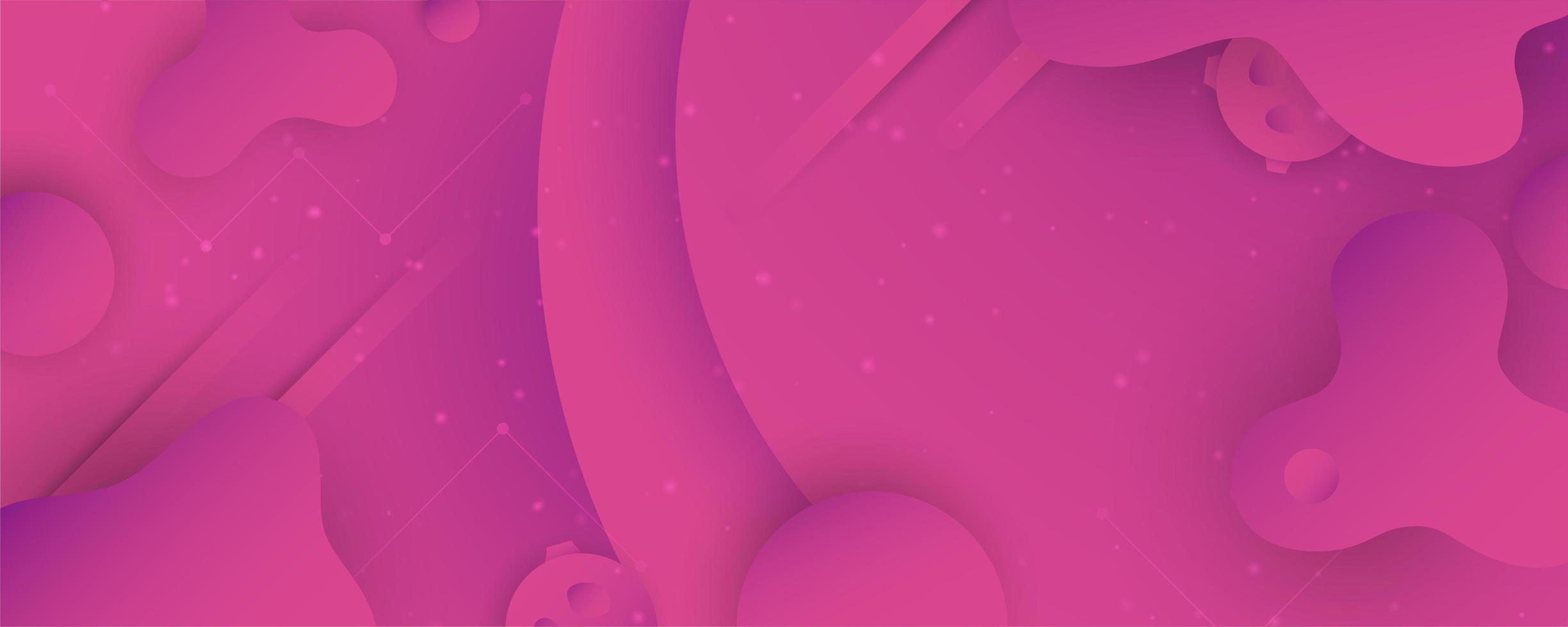 Pink Fluid Gradient Horizontal Banner  vector