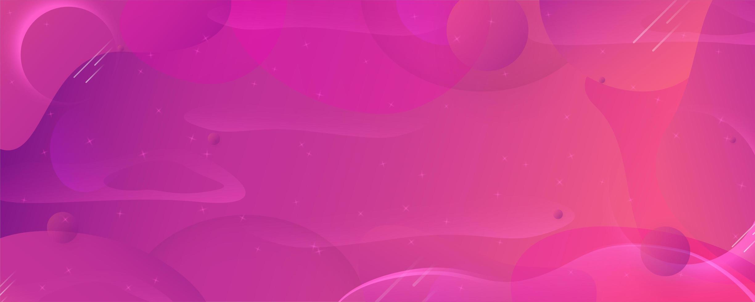 Modern Pink Purple Gradient Fluid Shapes Banner  vector