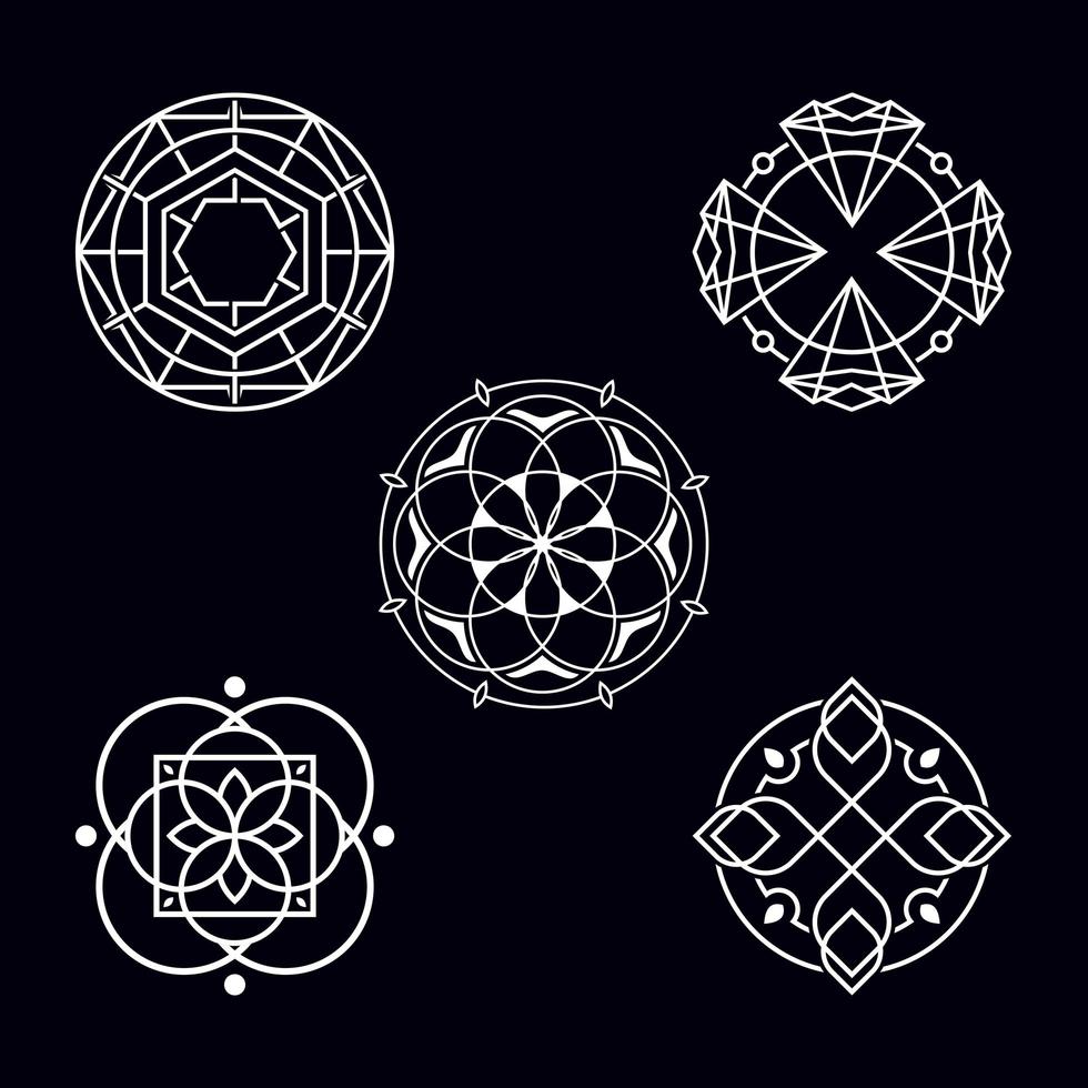 Sacred Circle Geometry Abstract Design Logo vector