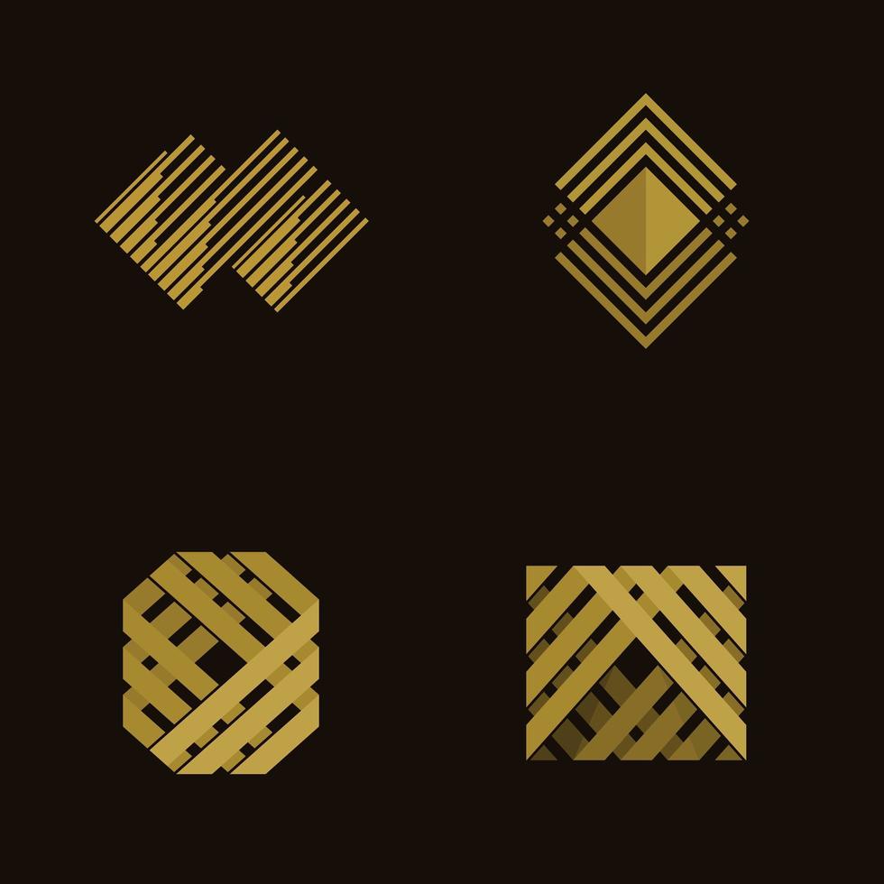 logotipo de marco de madera moderno vintage vector