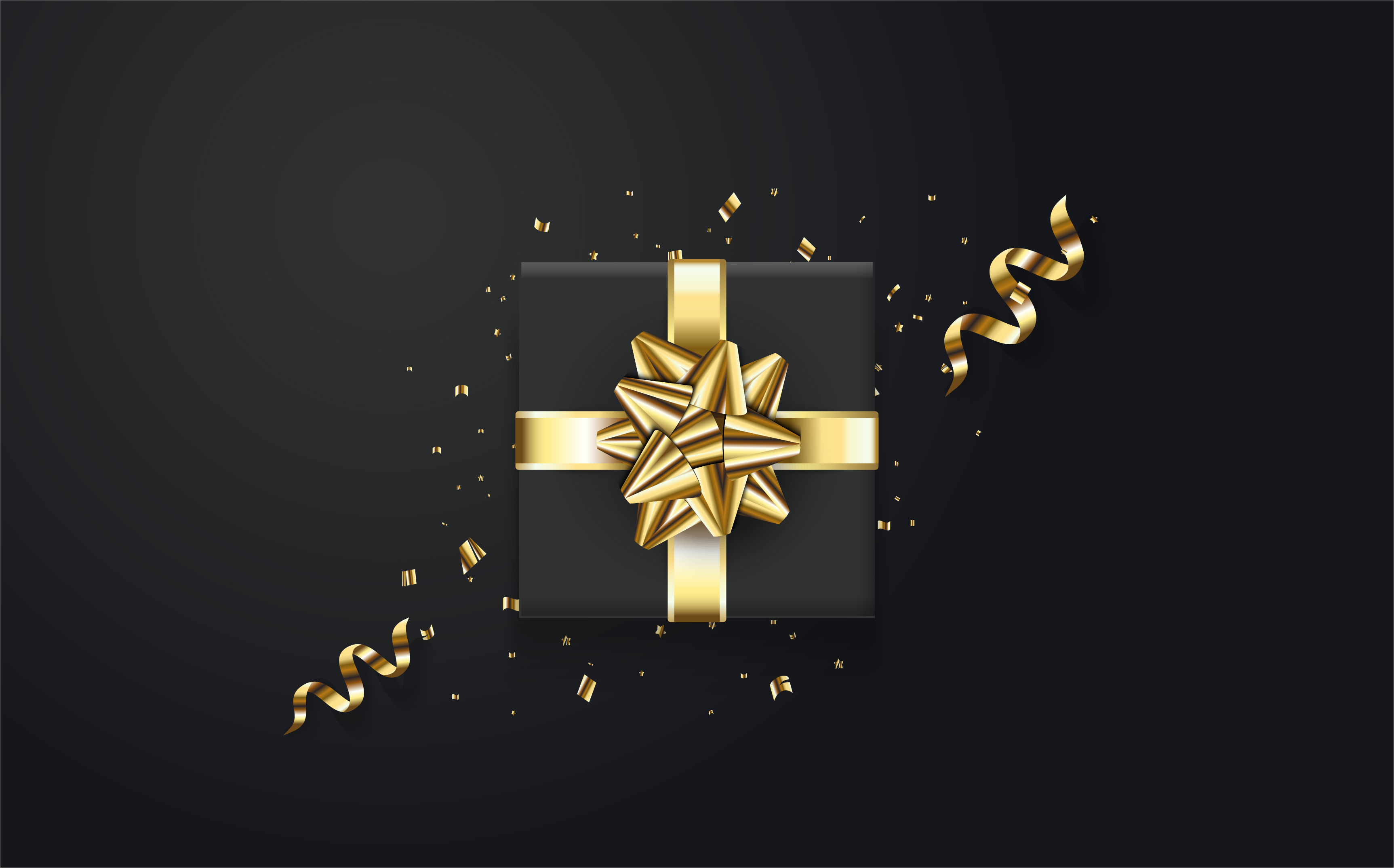 Gold and Black Gift box - Download Free Vectors, Clipart Graphics