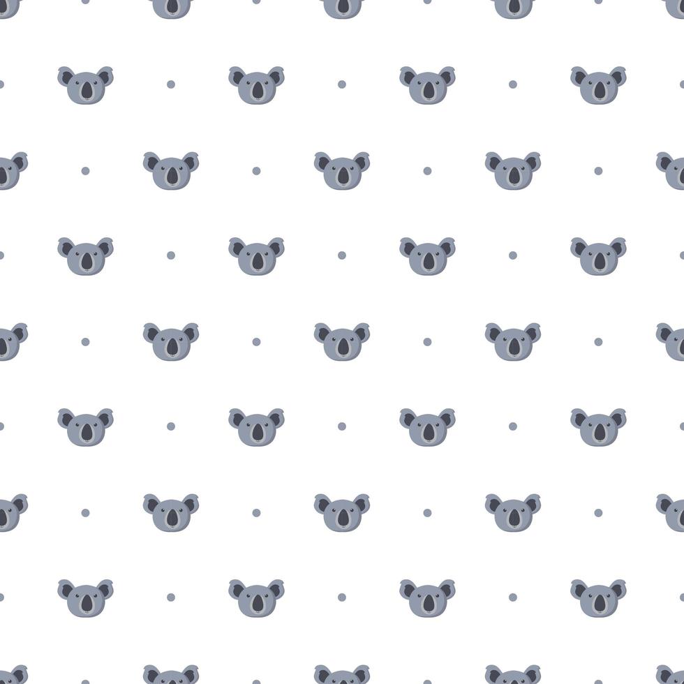 Seamless Pattern with Cute Koala  vector